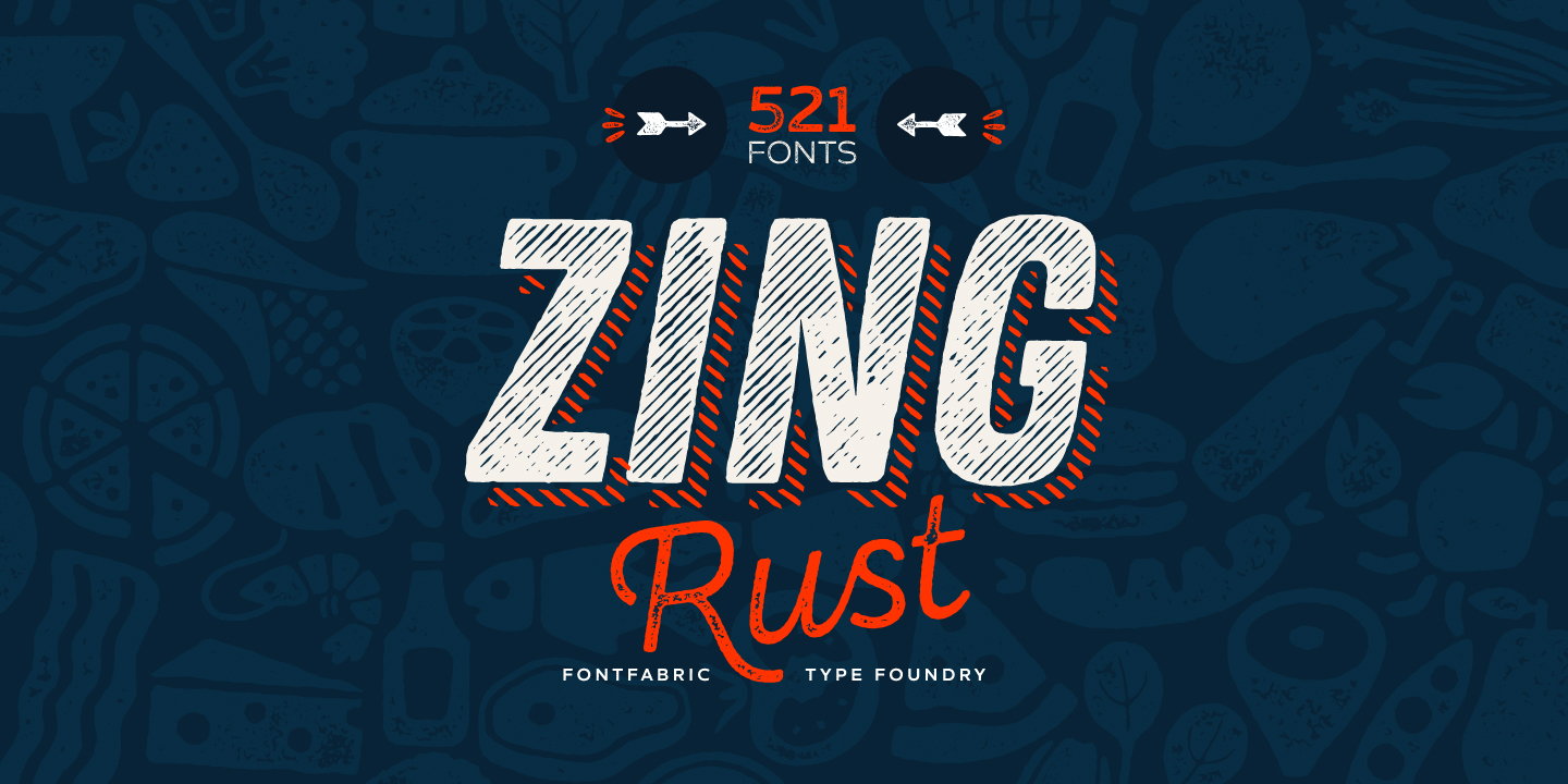 Zing Rust Font – Handgefertigte Grunge Schrift